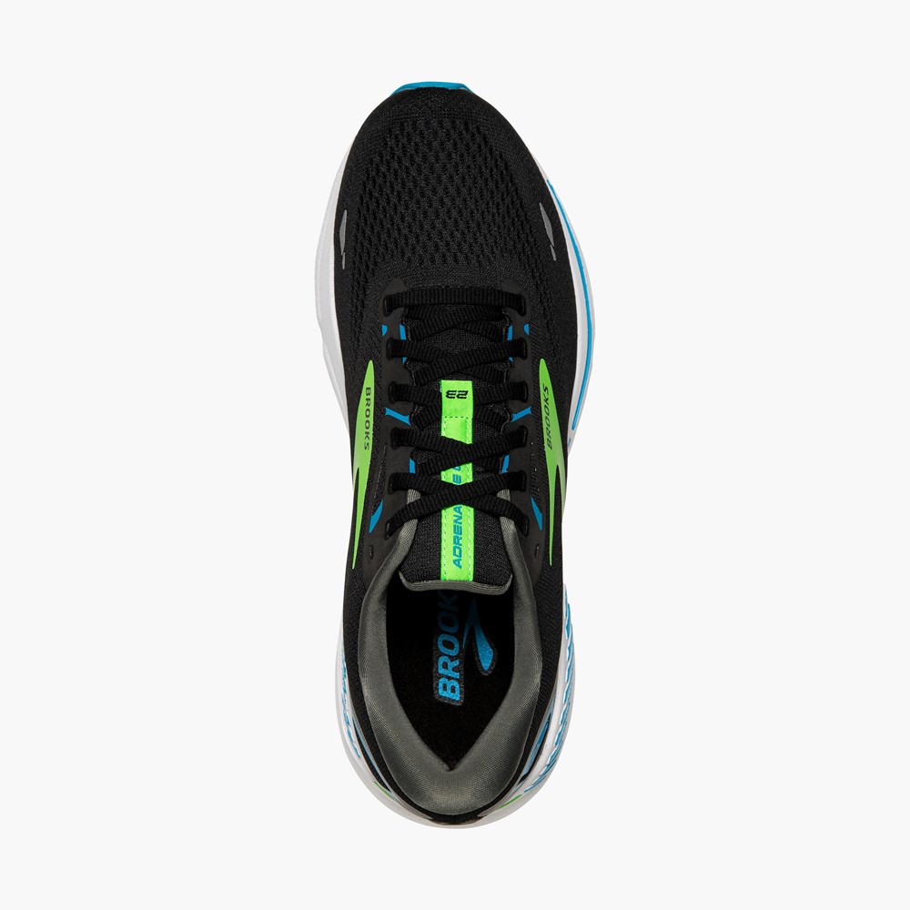 Chaussures Running Route Brooks Adrenaline GTS 23 Noir Vert Homme | EGF-3410233